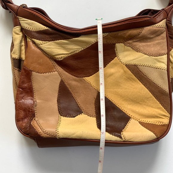 Retro brown patchwork leather purse - Picture 11 of 11